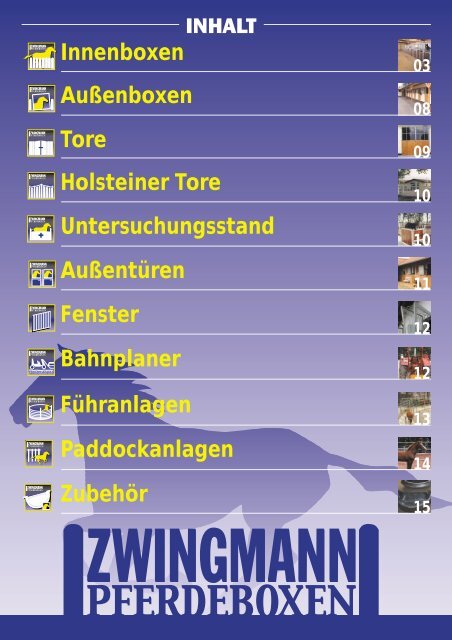 Unser Katalog als PDF! - Pferdeboxen Zwingmann