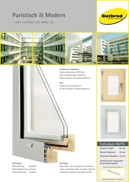 Puristisch &amp; Modern - Gutbrod-Fenster und Türen GmbH &amp; Co. KG