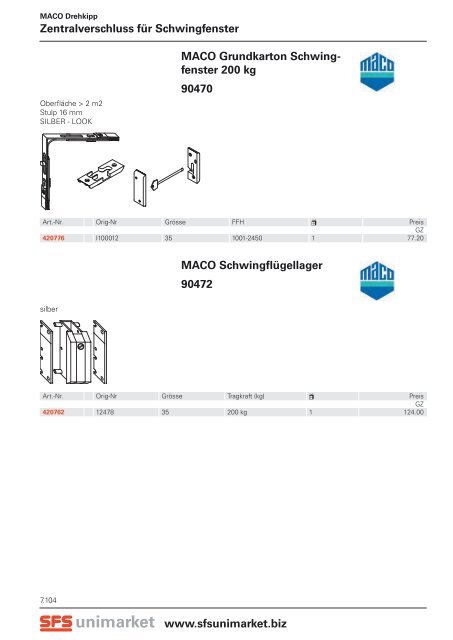 MACO Abdeckkappe für An - SFS unimarket AG