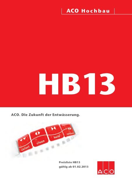Preisliste ACO Hochbau 2013