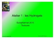 Les hydrogels - Euro-Pharmat