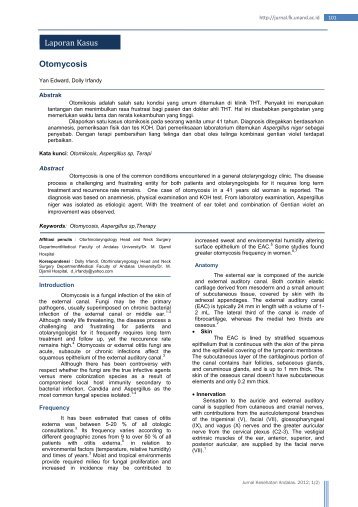 KASUSKA Otomycosis Laporan Kasus - Jurnal Kesehatan Andalas ...