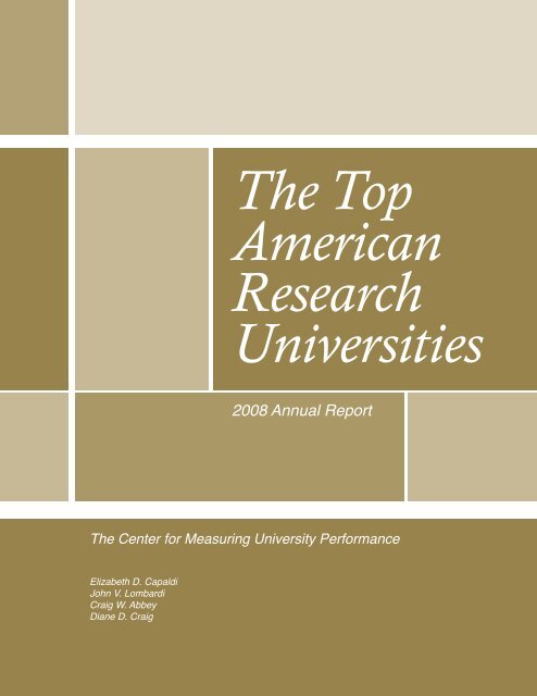 The Top American Research Universities - The Center for ...