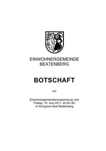 BOTSCHAFT - Beatenberg