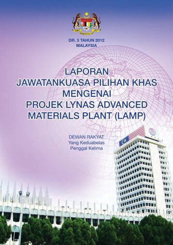 Laporan Jawatankuasa Pilihan Khas Mengenai Projek Lynas - AELB