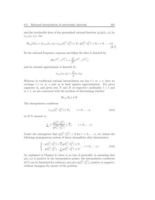 Practical Rational Interpolation of Exact and Inexact Data Theory ...