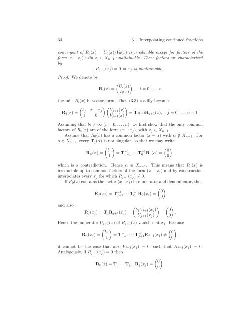 Practical Rational Interpolation of Exact and Inexact Data Theory ...