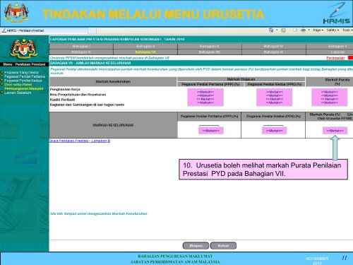 LAPORAN NILAIAN PRESTASI BAGI URUSETIA PPSM - Hrmis