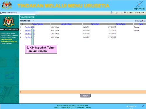 LAPORAN NILAIAN PRESTASI BAGI URUSETIA PPSM - Hrmis