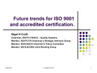 Future trends for ISO 9001 and accredited certification. - IRAM