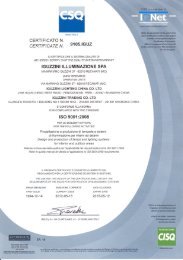 ISO 9001 certification - iGuzzini - iGuzzini Illuminazione spa