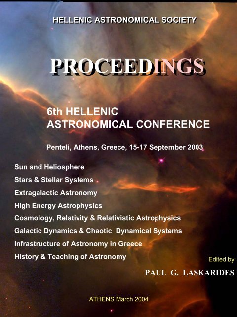 16.5 MByte PDF file - Hellenic Astronomical Society