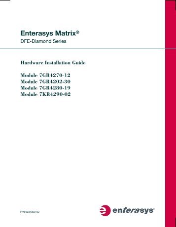 Enterasys Matrix® DFE-Diamond Series Hardware Installation ... - Dell