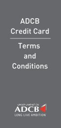 ADCB Credit Card Terms and Conditions