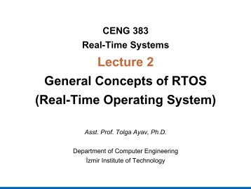 Lecture 2 General Concepts of RTOS (Real-Time Operating System)