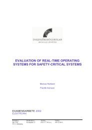 evaluation of real-time operating systems for safety-critical ... - MRTC