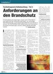 Brandschutztechnische Anforderungen - Notbeleuchtung