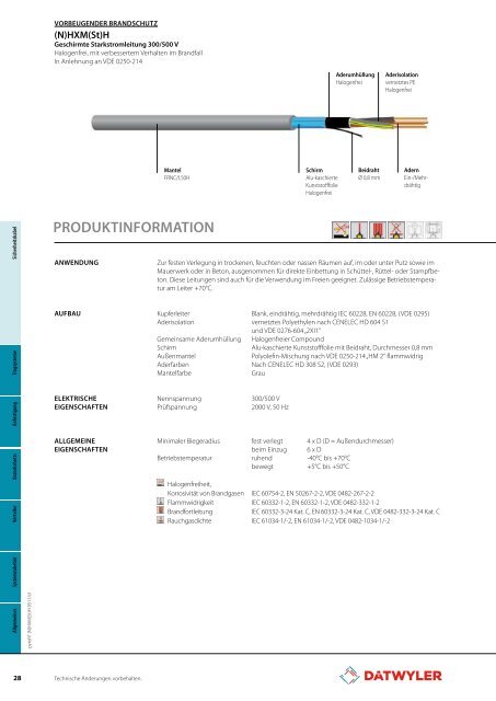 FUNKTIONSERHALT IM BRANDFALL - Dätwyler - Datwyler