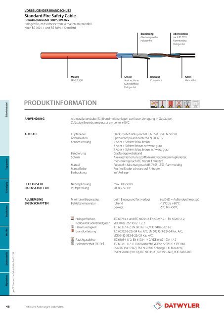 FUNKTIONSERHALT IM BRANDFALL - Dätwyler - Datwyler