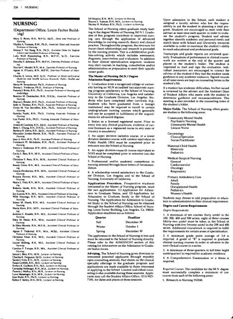 UCLA Graduate Catalog 1980-81 - Registrar - UCLA