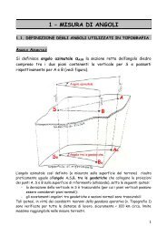 LA LIVELLAZIONE TRIGONOMETRICA - Università di Perugia ...