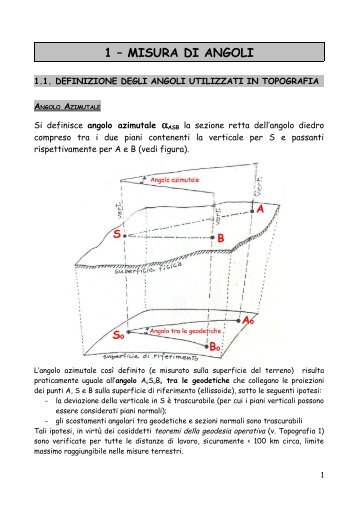 LA LIVELLAZIONE TRIGONOMETRICA - Università di Perugia ...