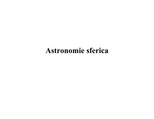 Astronomie sferica