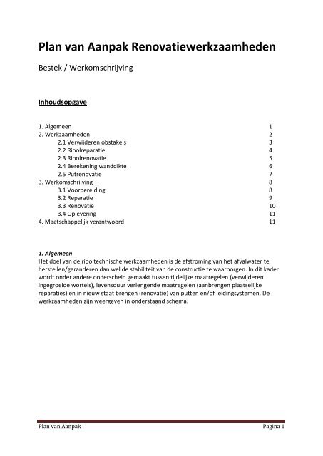 Plan van Aanpak Renovatiewerkzaamheden - Van der Velden ...