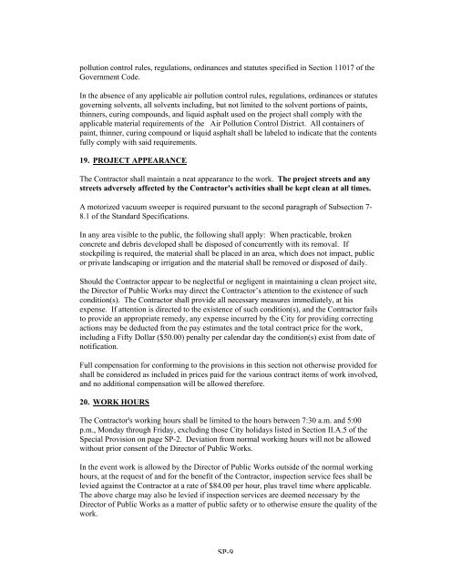 CITY OF PINOLE Sewer Rehabilitation Program FY 07 – 08 PHASE 2