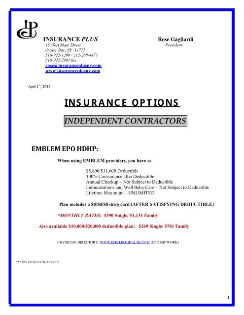 REBNY Health Insurance Kit