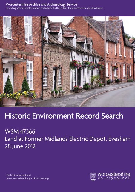 Historic Environment Record Search - Wychavon District Council