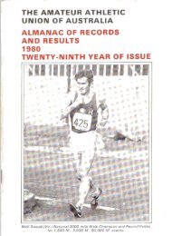 Athletics Australia Almanac - 1980