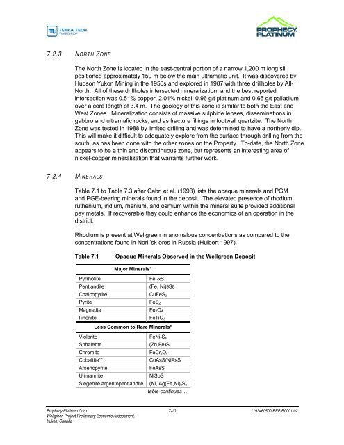 Wellgreen Project Preliminary Economic Assessment ... - OTCIQ.com