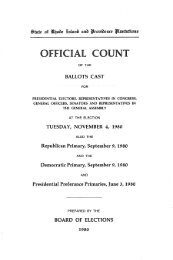 1980 Count Book - Rhode Island Board of Elections
