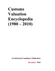 Customs Valuation Encyclopedia (1980 – 2010) - CBP.gov