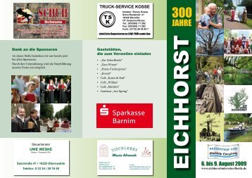 EICHHORST 6. bis 9. August 2009 - Schorfheide