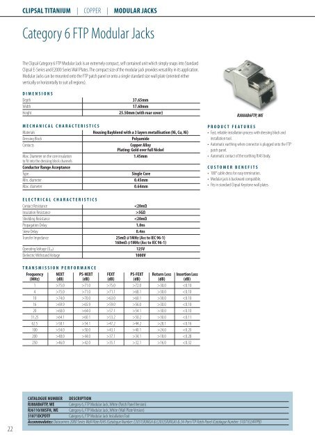 CLIPSAL DATACOMMS CATALOGUE - Schneider Electric