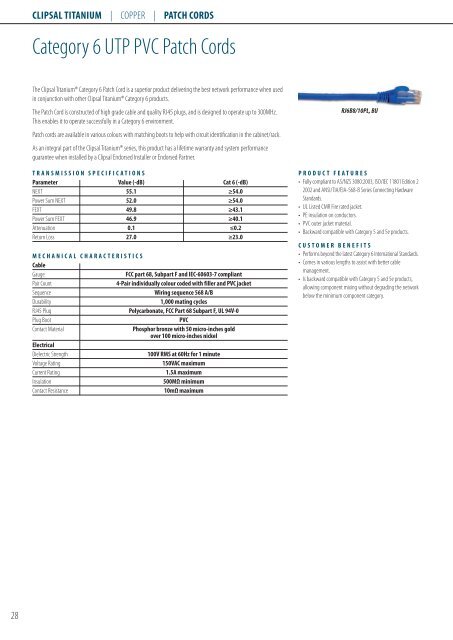 CLIPSAL DATACOMMS CATALOGUE - Schneider Electric