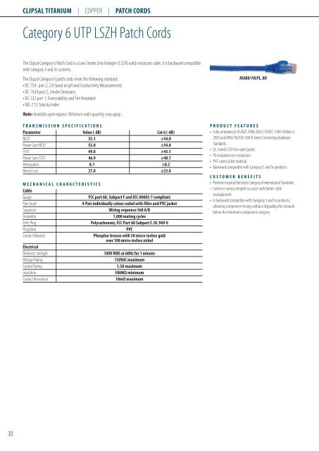 CLIPSAL DATACOMMS CATALOGUE - Schneider Electric