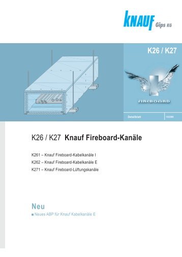 K261 – Knauf Fireboard-Kabelkanäle I - Trockenbau Saygin
