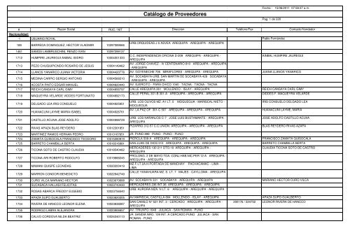 Listado De Proveedores Portal Del Estado Peruano