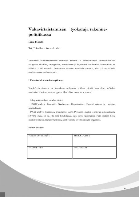 Tasa-arvosta lisäarvoa alueiden hyvinvointiin -työkirja, 2 ... - Poliisi