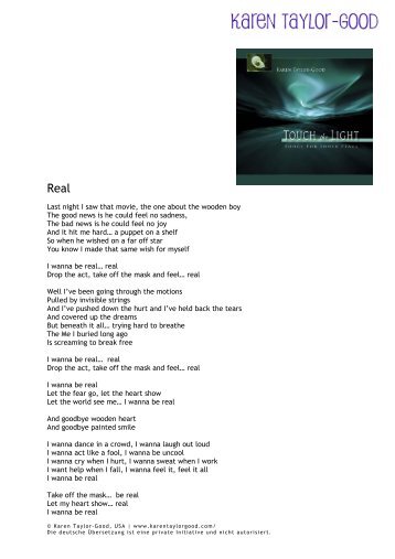 Songtexte von der CD „Touch the Light“ - Die Tipping-Methode