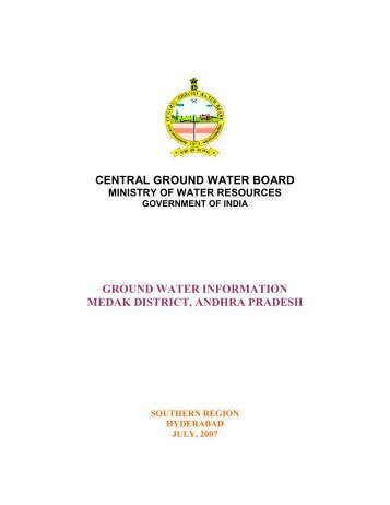 central ground water board ground water information medak district
