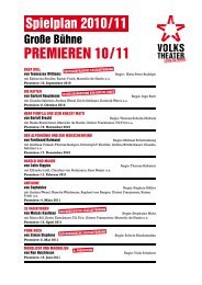 pREmIEREN 10 / 11 - Volkstheater