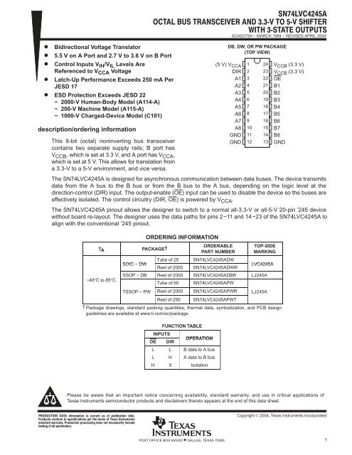 SN74LVC4245A-DB 8bit driver