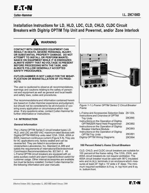 Installation Instructions for LD, HLD, LDC, CLD, CHLD ... - Download