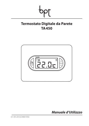 Termostato Digitale da Parete TA 450 - Bpt