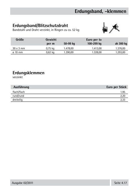 Stahlpreisliste 2011 - Stahl-Eberhardt