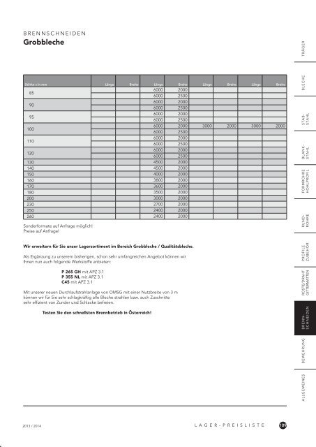 LAGER-PREISLISTE 2013 / 2014 - Grosschädl Preisliste 2013/2014